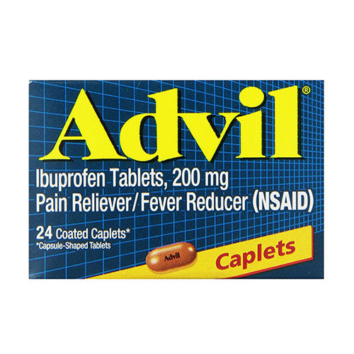 Advil Advanced Medicine For Pain And Fever Reducer, Ibuprofen 200 Mg, Caplets - 24 Ea